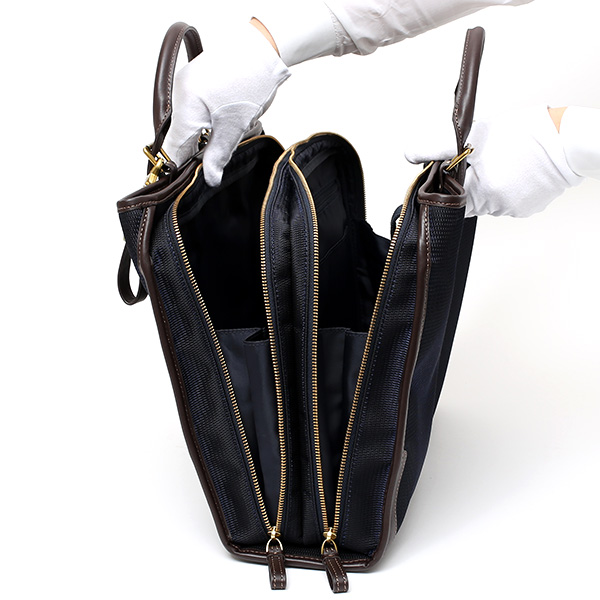  ブリーフケース メンズ 本革 ブランド ブルー ネイビー 青色 ビジネスバッグ レディース ショルダー付き 軽量 A4 上品 シンプル 上質 ナイロン 出張 高級 レザー カバン ドレス 鞄 撥水性あり fetia(フェティア) ティアレシリーズ(Tiare Series)