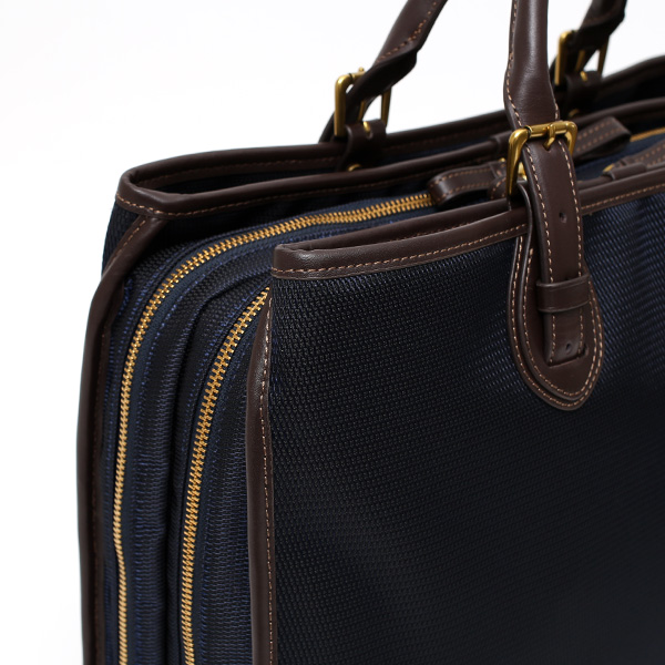  ブリーフケース メンズ 本革 ブランド ブルー ネイビー 青色 ビジネスバッグ レディース ショルダー付き 軽量 A4 上品 シンプル 上質 ナイロン 出張 高級 レザー カバン ドレス 鞄 撥水性あり fetia(フェティア) ティアレシリーズ(Tiare Series)