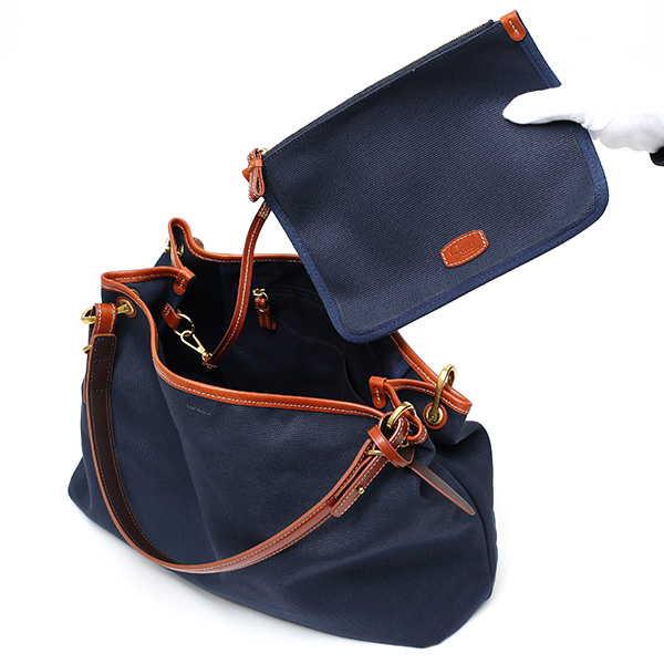  ワンショルダー イタリアンレザー トートバッグ 本革 メンズ レディース ブルー ネイビー 青色 A4 日本 ブランド カバン 鞄 シンプル バッグ おしゃれ 高級 大人 仕事 ビジネス キャンバス 布 軽量 通勤 通学 fetia(フェティア) ファッティシリーズ