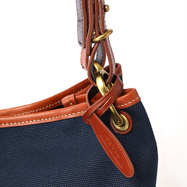  ワンショルダー イタリアンレザー トートバッグ 本革 メンズ レディース ブルー ネイビー 青色 A4 日本 ブランド カバン 鞄 シンプル バッグ おしゃれ 高級 大人 仕事 ビジネス キャンバス 布 軽量 通勤 通学 fetia(フェティア) ファッティシリーズ