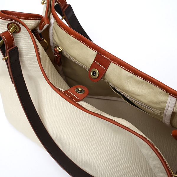  ワンショルダー イタリアンレザー トートバッグ 本革 メンズ レディース ホワイト 白色 A4 日本 ブランド カバン 鞄 シンプル バッグ おしゃれ 高級 大人 仕事 ビジネス キャンバス 布 軽量 通勤 通学 fetia(フェティア) ファッティシリーズ