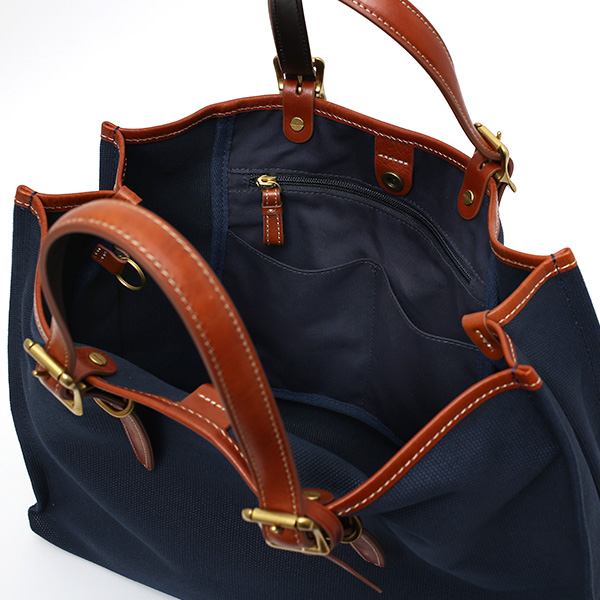  ブリーフケース キャンバス 帆布 メンズ 本革 ブルー ネイビー 青色 レディース ビジネスバッグ レザー 日本 ブランド A4 高級 上品 大人 シンプル 上質 軽量 カバン 鞄 布 小ぶり 小さめ 無地 スタイリッシュ fetia(フェティア) ファッティシリーズ(FA'ATI Series)