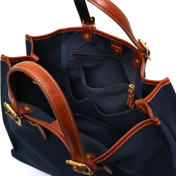  ブリーフケース キャンバス 帆布 メンズ 本革 ブルー ネイビー 青色 レディース ビジネスバッグ レザー 日本 ブランド A4 高級 上品 大人 シンプル 上質 軽量 カバン 鞄 布 小ぶり 小さめ 無地 スタイリッシュ fetia(フェティア) ファッティシリーズ(FA'ATI Series)