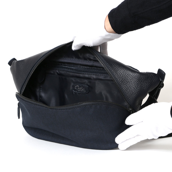 ボディバッグ メンズ ウエストバッグ ウエストポーチ 肩掛け ショルダー レディース 軽い バッグ ブルー ネイビー 青色 ブランド おしゃれ シンプル カバン ナイロン 本革 レザー カジュアル キレカジ fetia(フェティア)