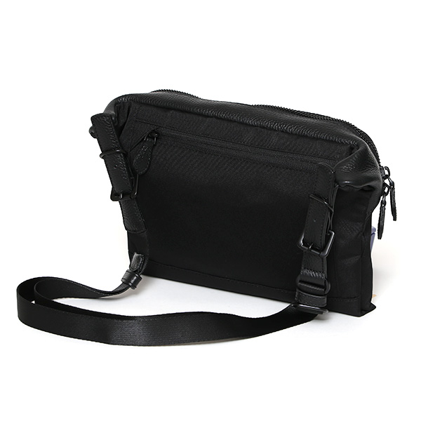 サコッシュ メンズ レディース ミニ 薄マチ ナイロン ブランド ショルダーバッグ メッセンジャーバッグ ブラック 黒 黒色 レザー 革 コンビ 軽量 軽い コンパクト かばん ユニセックス 人気 鞄 fetia(フェティア)