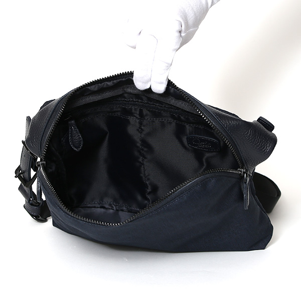 サコッシュ メンズ レディース ミニ 薄マチ ナイロン ブランド ショルダーバッグ メッセンジャーバッグ ブルー ネイビー 青色 レザー 革 コンビ 軽量 軽い コンパクト かばん ユニセックス 人気 鞄 fetia(フェティア)