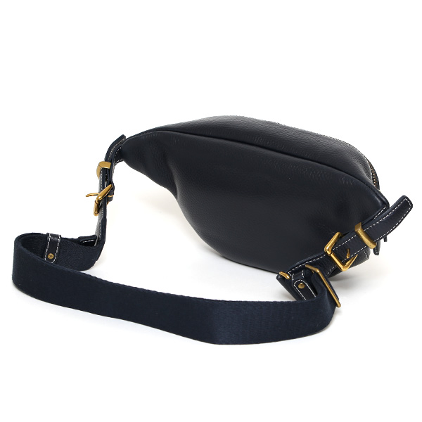 ボディバッグ メンズ ブランド レザー ワンショルダーバッグ レディース 本革 ウエストバッグ ブルー ネイビー 青色 誕生日 プレゼント 鞄 男女兼用 上品 高級 シュリンクレザー シンプル 送料無料 fetia(フェティア)