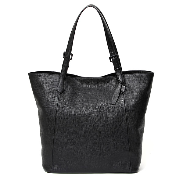 fetia(フェティア) ライロアシリーズ シュリンクレザー トートバッグ 縦型 ブラック