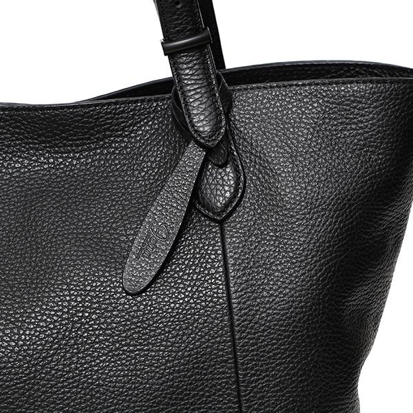  トートバッグ メンズ 縦型 レザー 革 A4 トート レディース ビジネストート シンプル ブランド 大容量 鞄 ブラック 黒 黒色 シュリンクレザー かばん 縦長 無地 肩掛け 通勤 仕事 ビジネス バッグ 高級 fetia(フェティア) F23-101