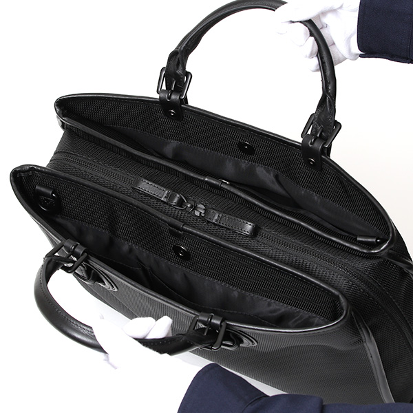  【fetia】 ビジネスバッグ メンズ ブリーフケース ショルダー 本革 ブランド ブラック 黒 黒色 レディース 軽量 A4 30代 40代 50代 シンプル ナイロン 高級 レザー 仕事 鞄 撥水性あり フェティア ティアレシリーズ Tiare Series F23-301