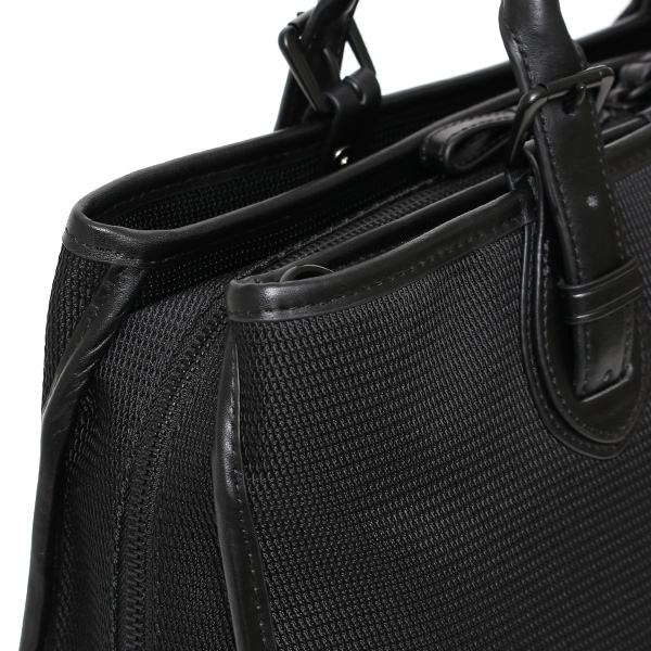  【fetia】 ビジネスバッグ メンズ ブリーフケース ショルダー 本革 ブランド ブラック 黒 黒色 レディース 軽量 A4 30代 40代 50代 シンプル ナイロン 高級 レザー 仕事 鞄 撥水性あり フェティア ティアレシリーズ Tiare Series F23-301