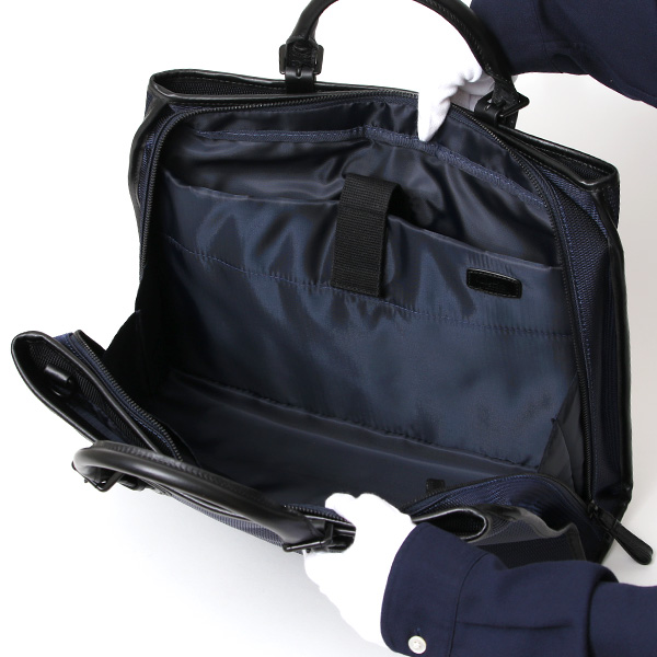  【fetia】 ビジネスバッグ メンズ ブリーフケース ショルダー 本革 ブランド ブルー ネイビー 青色 レディース 軽量 A4 30代 40代 50代 シンプル ナイロン 高級 レザー 仕事 鞄 撥水性あり フェティア ティアレシリーズ Tiare Series F23-301