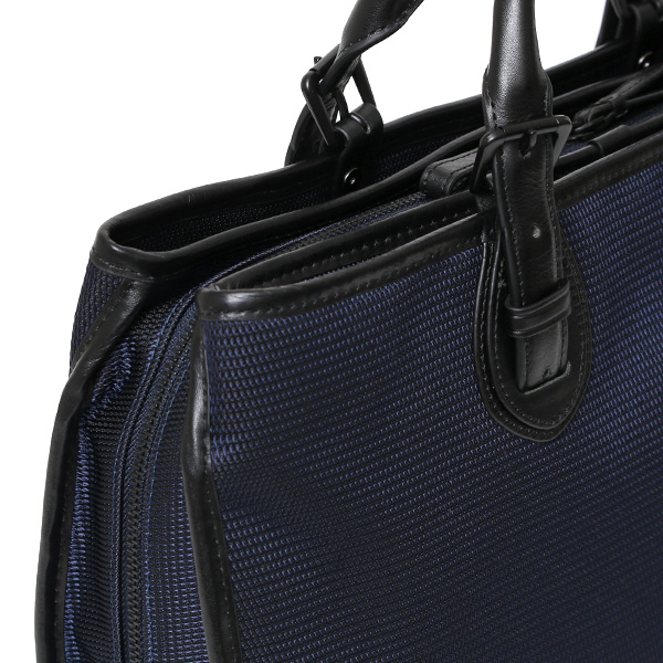  【fetia】 ビジネスバッグ メンズ ブリーフケース ショルダー 本革 ブランド ブルー ネイビー 青色 レディース 軽量 A4 30代 40代 50代 シンプル ナイロン 高級 レザー 仕事 鞄 撥水性あり フェティア ティアレシリーズ Tiare Series F23-301