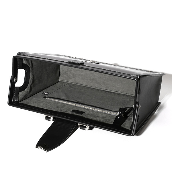 ダレスバッグ 日本製 手縫い 本革 ブラック 黒 黒色 メンズ レザー ビジネスバッグ ブリーフケース 鞄 カバン ドクターバッグ 口枠 高級 牛革 フルタンニン鞣し 通勤 おしゃれ ファイブウッズ(FIVE WOODS) #39282