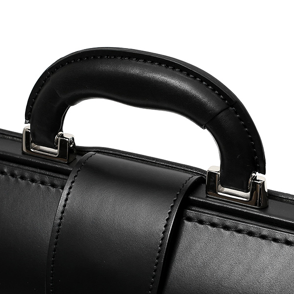 ダレスバッグ 日本製 手縫い 本革 ブラック 黒 黒色 メンズ レザー ビジネスバッグ ブリーフケース 鞄 カバン ドクターバッグ 口枠 高級 牛革 フルタンニン鞣し 通勤 おしゃれ ファイブウッズ(FIVE WOODS) #39282