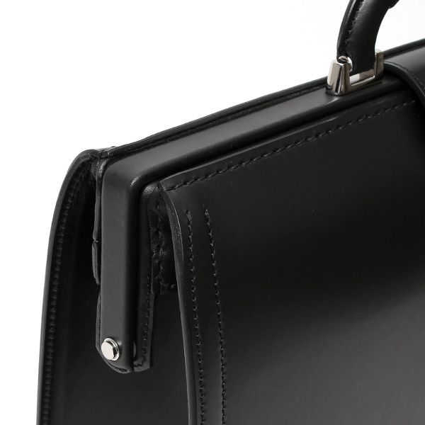 ダレスバッグ 日本製 手縫い 本革 ブラック 黒 黒色 メンズ レザー ビジネスバッグ ブリーフケース 鞄 カバン ドクターバッグ 口枠 高級 牛革 フルタンニン鞣し 通勤 おしゃれ ファイブウッズ(FIVE WOODS) #39282