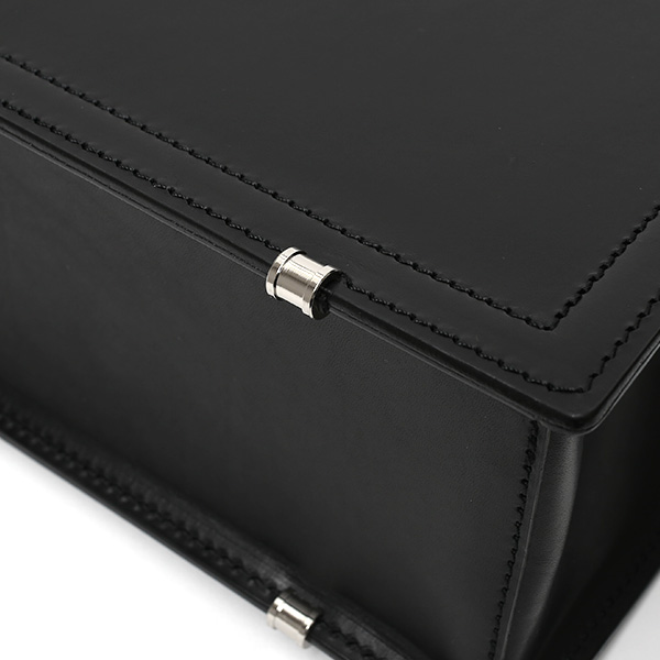 ダレスバッグ 日本製 手縫い 本革 ブラック 黒 黒色 メンズ レザー ビジネスバッグ ブリーフケース 鞄 カバン ドクターバッグ 口枠 高級 牛革 フルタンニン鞣し 通勤 おしゃれ ファイブウッズ(FIVE WOODS) #39282