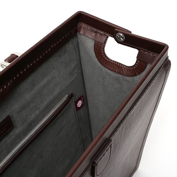 ダレスバッグ 日本製 手縫い 本革 ダークブラウン ブラウン 茶 茶色 メンズ レザー ビジネスバッグ ブリーフケース 鞄 カバン ドクターバッグ 口枠 高級 牛革 フルタンニン鞣し 通勤 おしゃれ ファイブウッズ(FIVE WOODS) #39282