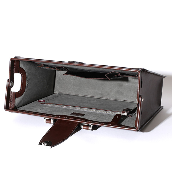 ダレスバッグ 日本製 手縫い 本革 ダークブラウン ブラウン 茶 茶色 メンズ レザー ビジネスバッグ ブリーフケース 鞄 カバン ドクターバッグ 口枠 高級 牛革 フルタンニン鞣し 通勤 おしゃれ ファイブウッズ(FIVE WOODS) #39282