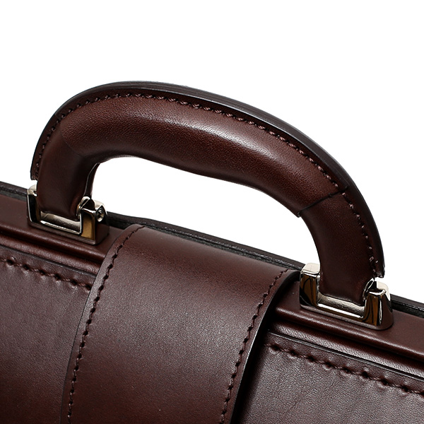 ダレスバッグ 日本製 手縫い 本革 ダークブラウン ブラウン 茶 茶色 メンズ レザー ビジネスバッグ ブリーフケース 鞄 カバン ドクターバッグ 口枠 高級 牛革 フルタンニン鞣し 通勤 おしゃれ ファイブウッズ(FIVE WOODS) #39282