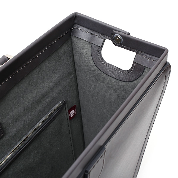  ダレスバッグ 日本製 手縫い 本革 グレー グレイ 灰色 メンズ レザー ビジネスバッグ ブリーフケース 鞄 カバン ドクターバッグ 口枠 高級 牛革 フルタンニン鞣し 通勤 おしゃれ ファイブウッズ(FIVE WOODS) #39282