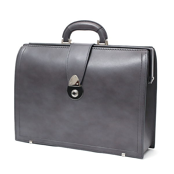  ダレスバッグ 日本製 手縫い 本革 グレー グレイ 灰色 メンズ レザー ビジネスバッグ ブリーフケース 鞄 カバン ドクターバッグ 口枠 高級 牛革 フルタンニン鞣し 通勤 おしゃれ ファイブウッズ(FIVE WOODS) #39282