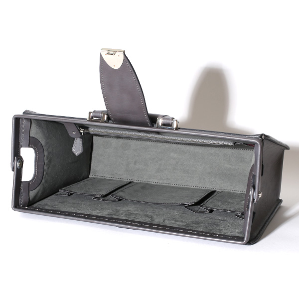  ダレスバッグ 日本製 手縫い 本革 グレー グレイ 灰色 メンズ レザー ビジネスバッグ ブリーフケース 鞄 カバン ドクターバッグ 口枠 高級 牛革 フルタンニン鞣し 通勤 おしゃれ ファイブウッズ(FIVE WOODS) #39282