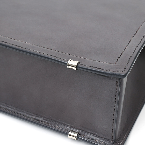  ダレスバッグ 日本製 手縫い 本革 グレー グレイ 灰色 メンズ レザー ビジネスバッグ ブリーフケース 鞄 カバン ドクターバッグ 口枠 高級 牛革 フルタンニン鞣し 通勤 おしゃれ ファイブウッズ(FIVE WOODS) #39282