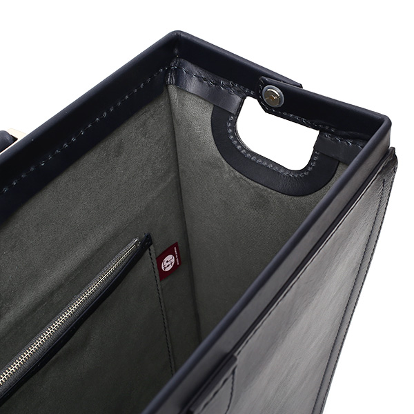  ダレスバッグ 日本製 手縫い 本革 ブルー ネイビー 青色 メンズ レザー ビジネスバッグ ブリーフケース 鞄 カバン ドクターバッグ 口枠 高級 牛革 フルタンニン鞣し 通勤 おしゃれ ファイブウッズ(FIVE WOODS) #39282