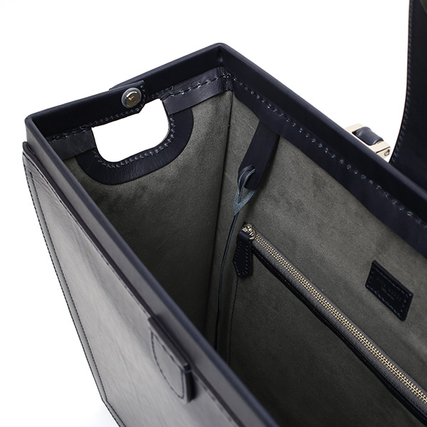  ダレスバッグ 日本製 手縫い 本革 ブルー ネイビー 青色 メンズ レザー ビジネスバッグ ブリーフケース 鞄 カバン ドクターバッグ 口枠 高級 牛革 フルタンニン鞣し 通勤 おしゃれ ファイブウッズ(FIVE WOODS) #39282