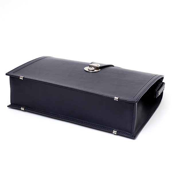  ダレスバッグ 日本製 手縫い 本革 ブルー ネイビー 青色 メンズ レザー ビジネスバッグ ブリーフケース 鞄 カバン ドクターバッグ 口枠 高級 牛革 フルタンニン鞣し 通勤 おしゃれ ファイブウッズ(FIVE WOODS) #39282