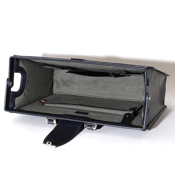  ダレスバッグ 日本製 手縫い 本革 ブルー ネイビー 青色 メンズ レザー ビジネスバッグ ブリーフケース 鞄 カバン ドクターバッグ 口枠 高級 牛革 フルタンニン鞣し 通勤 おしゃれ ファイブウッズ(FIVE WOODS) #39282