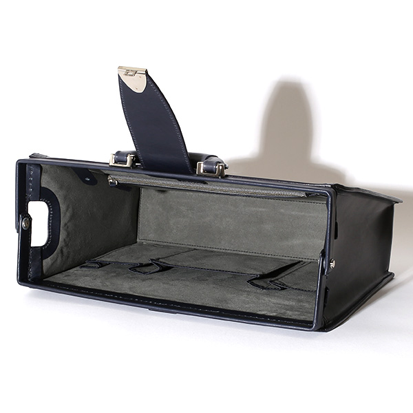  ダレスバッグ 日本製 手縫い 本革 ブルー ネイビー 青色 メンズ レザー ビジネスバッグ ブリーフケース 鞄 カバン ドクターバッグ 口枠 高級 牛革 フルタンニン鞣し 通勤 おしゃれ ファイブウッズ(FIVE WOODS) #39282