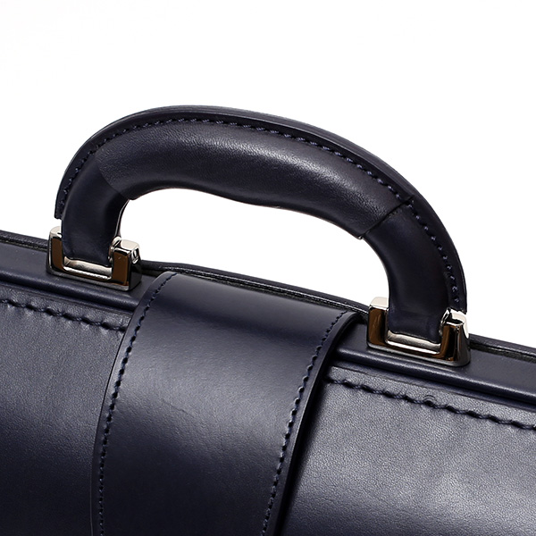  ダレスバッグ 日本製 手縫い 本革 ブルー ネイビー 青色 メンズ レザー ビジネスバッグ ブリーフケース 鞄 カバン ドクターバッグ 口枠 高級 牛革 フルタンニン鞣し 通勤 おしゃれ ファイブウッズ(FIVE WOODS) #39282