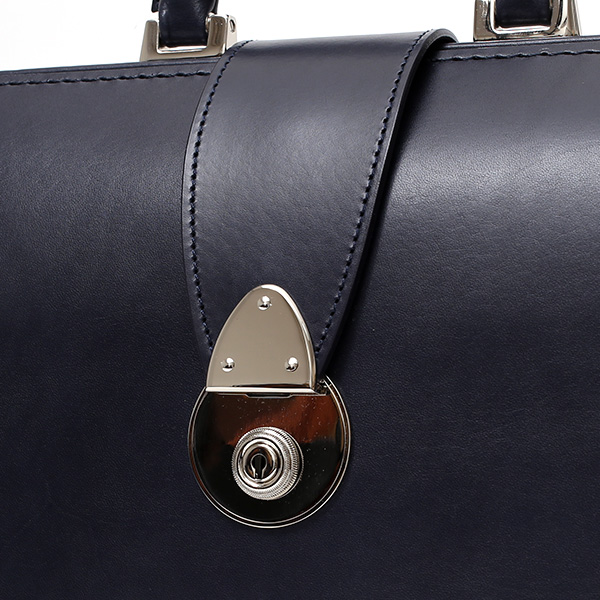  ダレスバッグ 日本製 手縫い 本革 ブルー ネイビー 青色 メンズ レザー ビジネスバッグ ブリーフケース 鞄 カバン ドクターバッグ 口枠 高級 牛革 フルタンニン鞣し 通勤 おしゃれ ファイブウッズ(FIVE WOODS) #39282