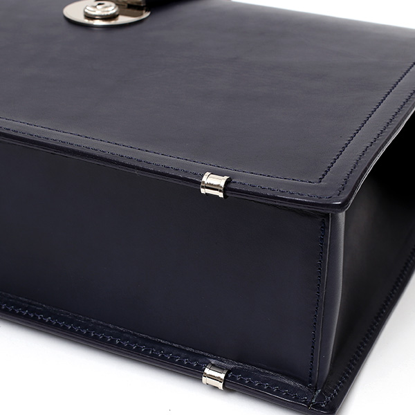  ダレスバッグ 日本製 手縫い 本革 ブルー ネイビー 青色 メンズ レザー ビジネスバッグ ブリーフケース 鞄 カバン ドクターバッグ 口枠 高級 牛革 フルタンニン鞣し 通勤 おしゃれ ファイブウッズ(FIVE WOODS) #39282