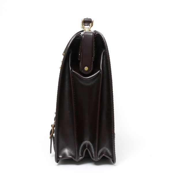 ファイブウッズ(FIVE WOODS) ダレスバッグ 日本製 手縫い 本革 ダークブラウン ブラウン 茶 茶色 メンズ レザー ビジネスバッグ ブリーフケース 鞄 カバン ドクターバッグ 口枠 高級 牛革 フルタンニン鞣し 通勤 おしゃれ #39128