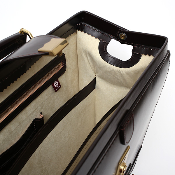 ファイブウッズ(FIVE WOODS) ダレスバッグ 日本製 手縫い 本革 ダークブラウン ブラウン 茶 茶色 メンズ レザー ビジネスバッグ ブリーフケース 鞄 カバン ドクターバッグ 口枠 高級 牛革 フルタンニン鞣し 通勤 おしゃれ #39128