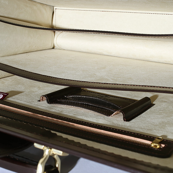 ファイブウッズ(FIVE WOODS) ダレスバッグ 日本製 手縫い 本革 ダークブラウン ブラウン 茶 茶色 メンズ レザー ビジネスバッグ ブリーフケース 鞄 カバン ドクターバッグ 口枠 高級 牛革 フルタンニン鞣し 通勤 おしゃれ #39128