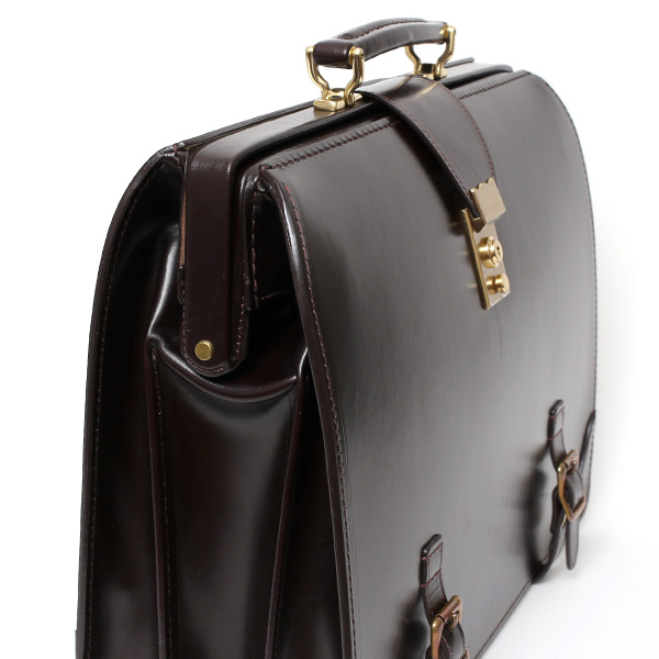 ファイブウッズ(FIVE WOODS) ダレスバッグ 日本製 手縫い 本革 ダークブラウン ブラウン 茶 茶色 メンズ レザー ビジネスバッグ ブリーフケース 鞄 カバン ドクターバッグ 口枠 高級 牛革 フルタンニン鞣し 通勤 おしゃれ #39128