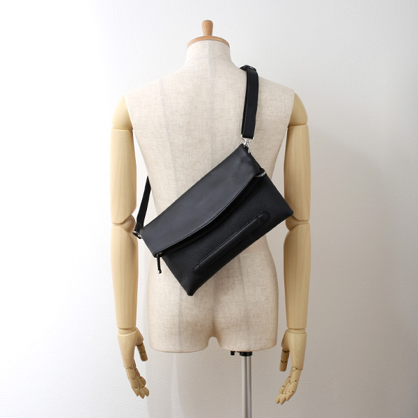 クラッチバッグ メンズ 本革 日本製 ブランド ブラック 黒 黒色 小さめ セカンドバッグ ミニ ショルダーバッグ 肩掛け 鞄 カバン 高級 30代 2way ファイブウッズ(FIVE WOODS) HORIZON(ホライズン) #39241