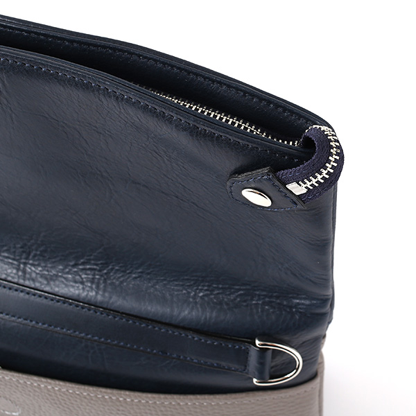  クラッチバッグ メンズ 本革 日本製 ブランド グレー グレイ 灰色 小さめ セカンドバッグ ミニ ショルダーバッグ 肩掛け 鞄 カバン 高級 30代 2way ファイブウッズ(FIVE WOODS) HORIZON(ホライズン) #39241