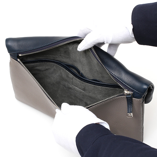  クラッチバッグ メンズ 本革 日本製 ブランド グレー グレイ 灰色 小さめ セカンドバッグ ミニ ショルダーバッグ 肩掛け 鞄 カバン 高級 30代 2way ファイブウッズ(FIVE WOODS) HORIZON(ホライズン) #39241