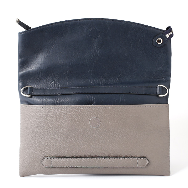  クラッチバッグ メンズ 本革 日本製 ブランド グレー グレイ 灰色 小さめ セカンドバッグ ミニ ショルダーバッグ 肩掛け 鞄 カバン 高級 30代 2way ファイブウッズ(FIVE WOODS) HORIZON(ホライズン) #39241