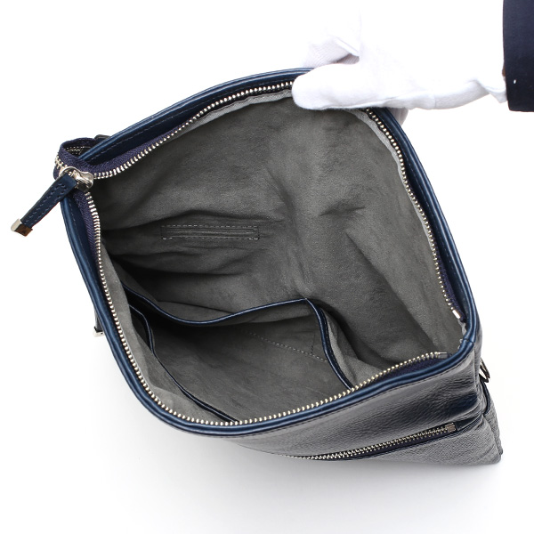  クラッチバッグ メンズ 本革 日本製 ブランド ブルー ネイビー 青色 小さめ セカンドバッグ ミニ ショルダーバッグ 肩掛け 鞄 カバン 高級 30代 2way ファイブウッズ(FIVE WOODS) HORIZON(ホライズン) #39241