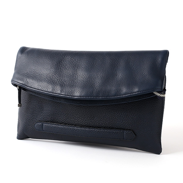  クラッチバッグ メンズ 本革 日本製 ブランド ブルー ネイビー 青色 小さめ セカンドバッグ ミニ ショルダーバッグ 肩掛け 鞄 カバン 高級 30代 2way ファイブウッズ(FIVE WOODS) HORIZON(ホライズン) #39241