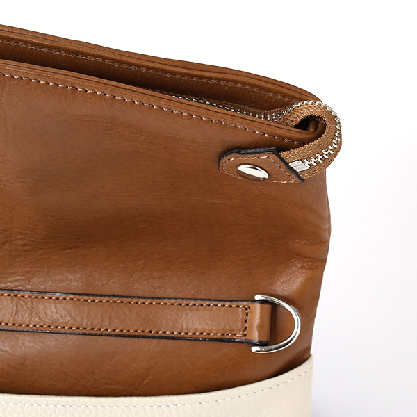 クラッチバッグ メンズ 本革 日本製 ブランド ベージュ 肌色 小さめ セカンドバッグ ミニ ショルダーバッグ 肩掛け 鞄 カバン 高級 30代 2way ファイブウッズ(FIVE WOODS) HORIZON(ホライズン) #39241