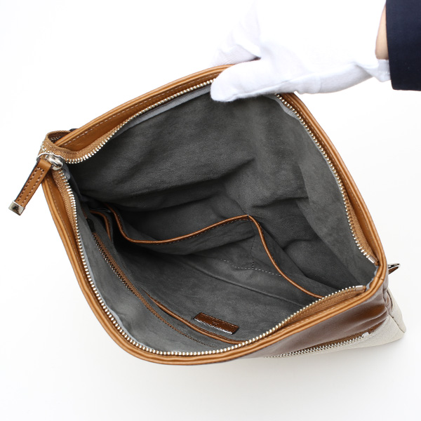 クラッチバッグ メンズ 本革 日本製 ブランド ベージュ 肌色 小さめ セカンドバッグ ミニ ショルダーバッグ 肩掛け 鞄 カバン 高級 30代 2way ファイブウッズ(FIVE WOODS) HORIZON(ホライズン) #39241