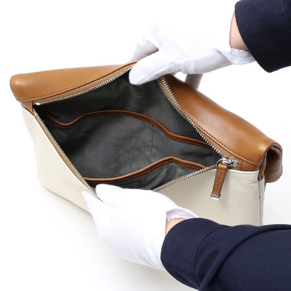 クラッチバッグ メンズ 本革 日本製 ブランド ベージュ 肌色 小さめ セカンドバッグ ミニ ショルダーバッグ 肩掛け 鞄 カバン 高級 30代 2way ファイブウッズ(FIVE WOODS) HORIZON(ホライズン) #39241