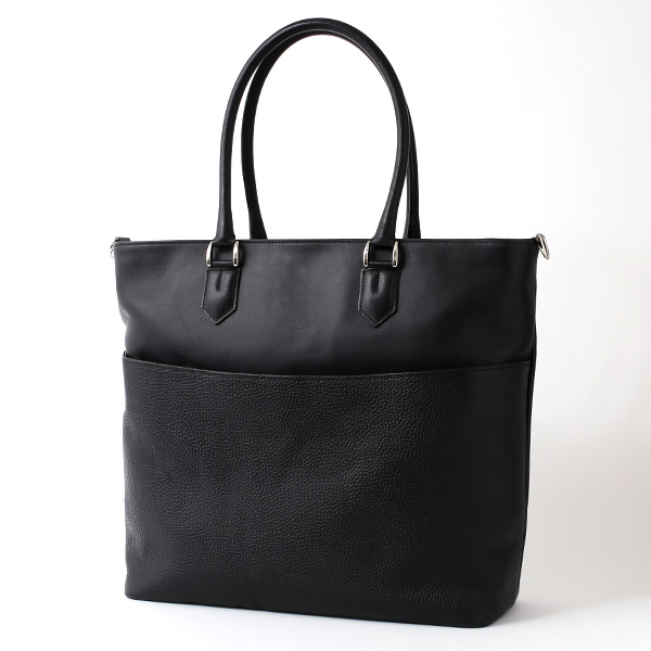 トートバッグ メンズ 本革 日本製 ブラック 黒 黒色 ビジネスバッグ ショルダーベルト付き 肩掛け 大容量 大きい 無地 鞄 カバン 通勤 通学 オシャレ ファイブウッズ(FIVE WOODS) HORIZON(ホライズン) #39242